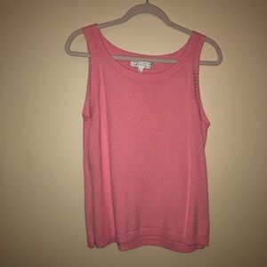 Peach colored knit tank